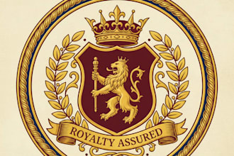 design an elegant and royal regal logo for your brand