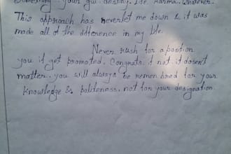 do professional neat and clean handwriting work