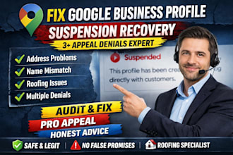 google business profile reinstatement for roofing  service businesses