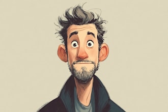 draw a cartoon illustration