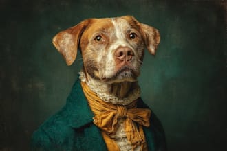 draw amazing vector pet portrait