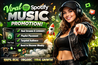 do professional spotify music promotion and make it viral spotify