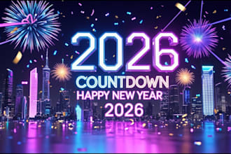 create an ai new year 2026 countdown video for social media