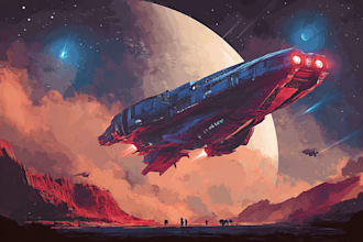 making a sci fi spaceship art