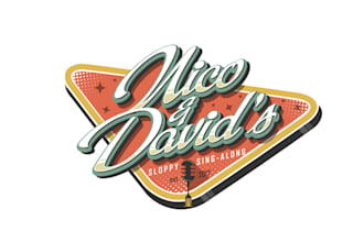 design unique bar, club, hookah, nightclub and drinks logo