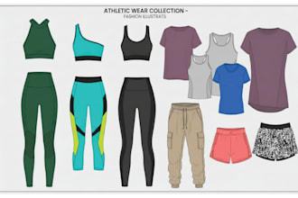 create industry standard activewear tech packs for apparel production