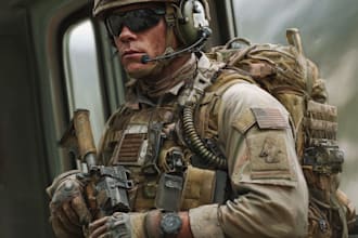 do military themed illustration