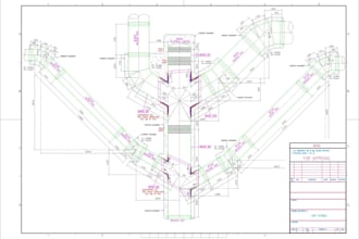 2d piping layout and isometric drawing in autocad with bom