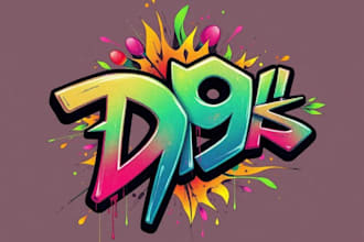 draw graffiti designs murals and wall art or skateboards