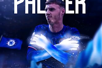 design custom football posters and sports graphics for social media