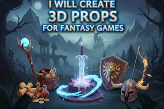 create 3d props for fantasy games