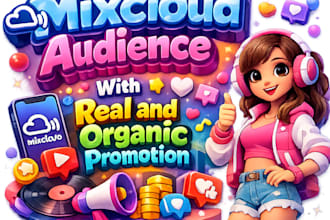 grow your mixcloud audience with real and organic promotion