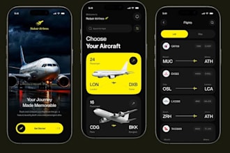 develop flight booking app, hotel booking app, ticket booking app, airline app