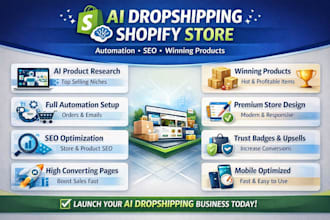 build ai powered shopify dropshipping store with winning products
