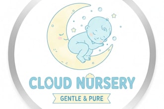 design a cute and professional baby care logo for your brand