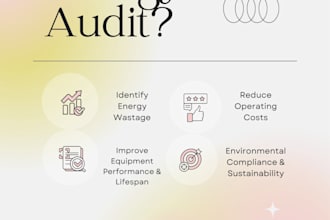 conduct energy audits, efficiency reporting and optimization