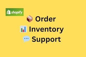 manage shopify orders, inventory and customer support