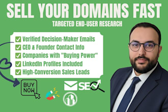 help you sell your domain names by finding real buyers and qualified leads