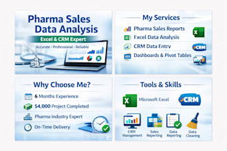 do sales , data analysis, excel reports, CRM management,