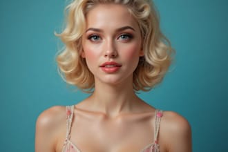 create a pin up girl character according to your requirement