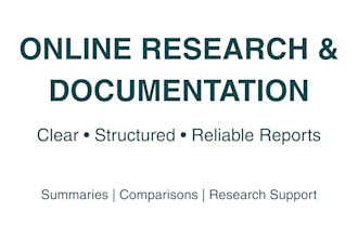 do online research, documentation and structured reports