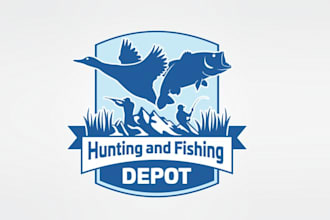 make hunting and fishing equipment logo apparel company