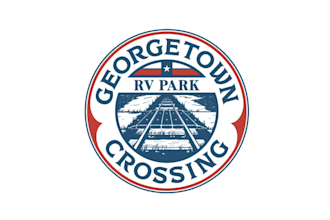 design a rustic yet modern monogram logo for an rv park