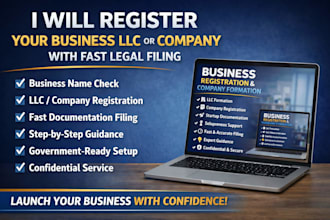 professionally register your business, company and legal document