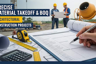 do architectural material takeoff and boq for construction projects