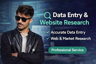 do data entry and website research work