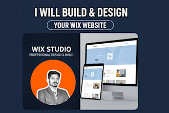 build and design a professional wix studio site or wix website