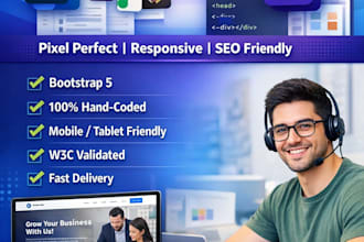 convert PSD to HTML bootstrap website and email templates