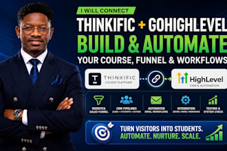 build thinkific gohighlevel website ghl funnel highlevel workflow email template