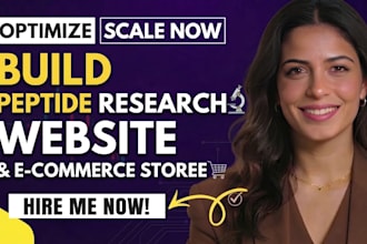 build a peptide research website and woocommerce store