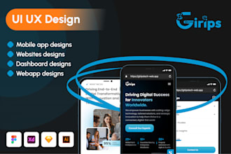 design UI UX for websites and apps