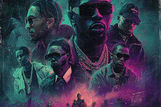 design creative music album cover art or music song artwork