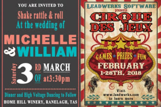 design simple and retro invitations for any occasion