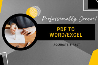 do PDF to word, PDF to excel, or google sheets conversion