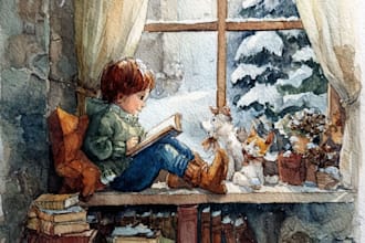 illustrate christian children story book  illustration