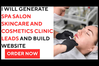 generate spa salon skincare cosmetics clinic leads and build website