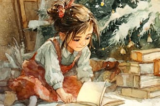illustrate children story book illustration, christian