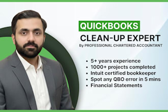 setup, clean up, and manage your bookkeeping in quickbooks or zoho