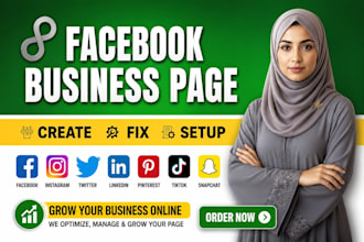 create and setup facebook business page