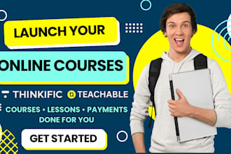 setup and customize your thinkific or teachable lms online course website