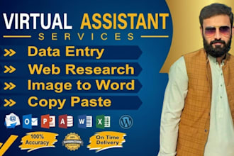 do data entry, copye paste, web research, excel data entry,