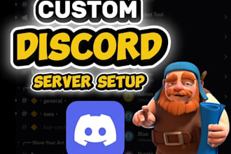 design a fully customized discord server with roles etc