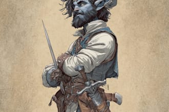 make epic fantasy rpg character art, dnd portrait art