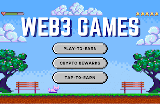 develop web3 crypto games, p2e games, nft games, 2d and 3d