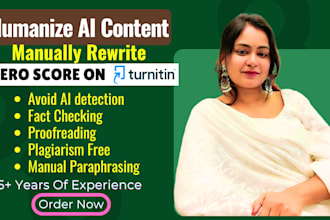 proofread ai content, humanize ai content and edit ai blogs