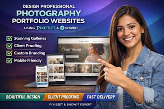 design professional photography portfolio websites using pixieset showit